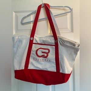 Cb zip up fabric gym bag